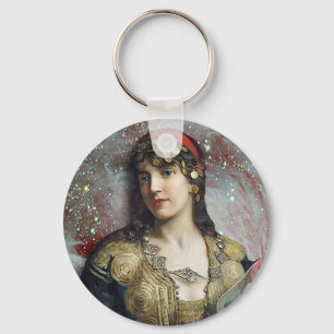 Gypsy Princess, altered art Key Ring