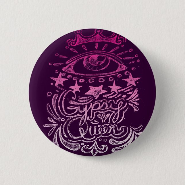 Gypsy Queen 6 Cm Round Badge (Front)