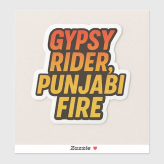 Gypsy Rider, Punjabi Fire – Bold Desi Tech Sticker