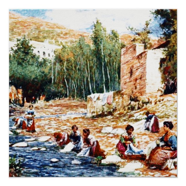 "Gypsy(Romani) Washday" Poster (Front)