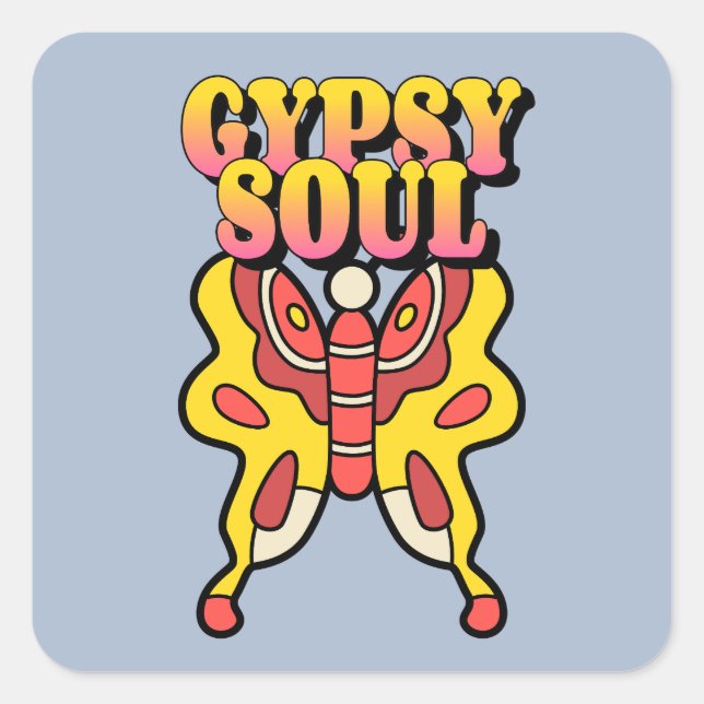 GYPSY SOUL BUTTERFLY stickers (Front)