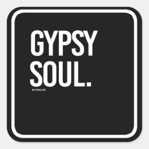 Gypsy Soul -   Yoga Fitness -.png Square Sticker