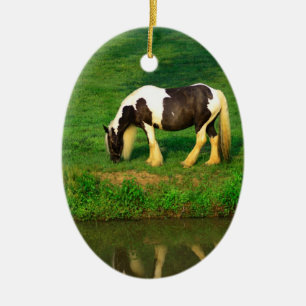 Gypsy Vanner Ceramic Tree Decoration