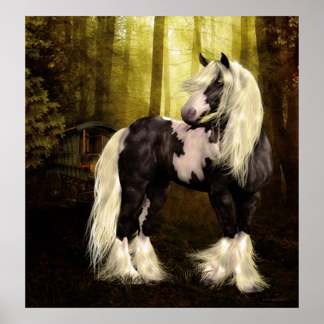 Gypsy Vanner -Gypsy Gold Art Print (Front)