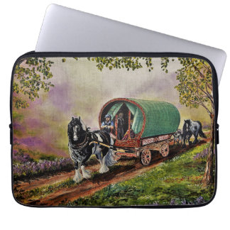 Gypsy Vanner horse Irish Caravan wagon  Laptop Sleeve