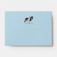 Gypsy Vanner Paint Horse Trotting Pastel Envelope