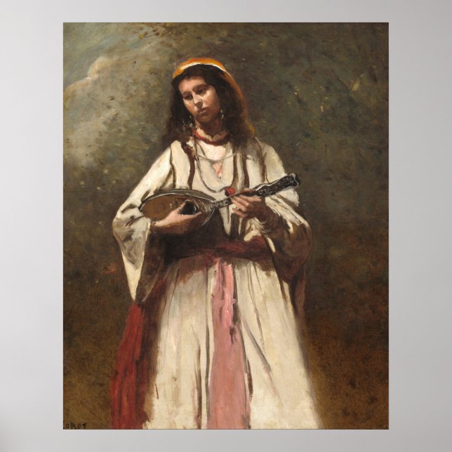 Gypsy Woman - Jean-Baptiste- Corot Fine Art Poster (Front)