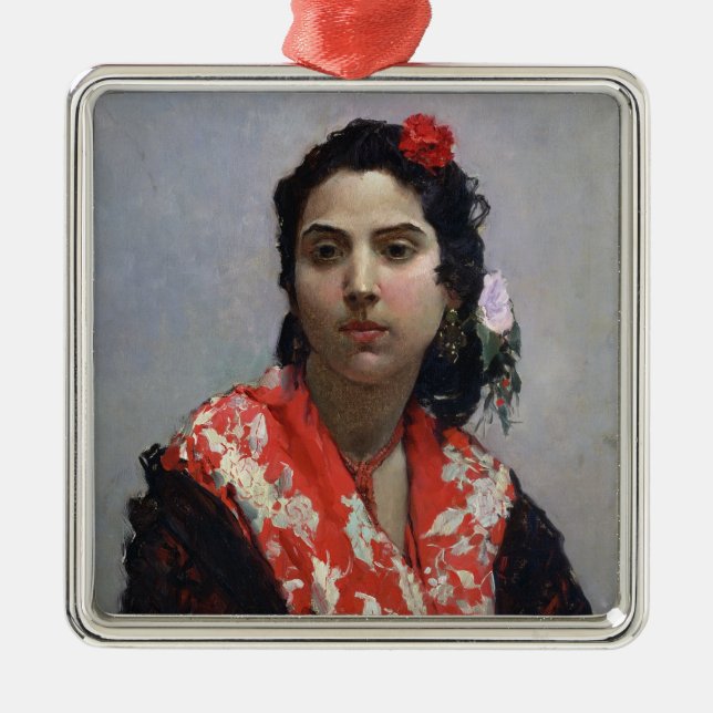 Gypsy Woman Metal Tree Decoration (Front)