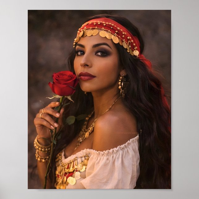 gypsy woman poster || gitana art  (Front)