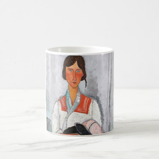 Gypsy Woman with Baby, Modigliani Coffee Mug (Center)