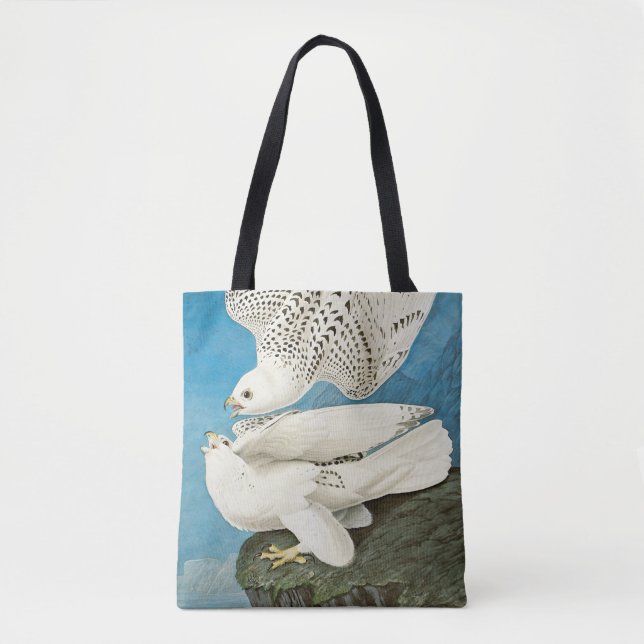 Gyrfalcons, aka Gerfalcons by John James Audubon Tote Bag (Front)