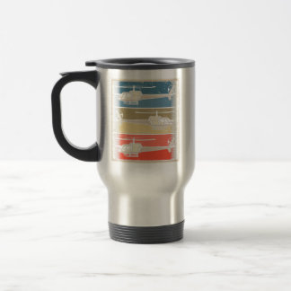 Gyrocopters - Aviation - Vintage Retro Colours Travel Mug