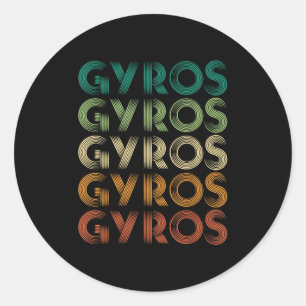 Gyros Greece Greek Foot Malaka  Classic Round Sticker