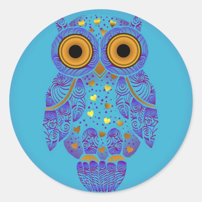 H00t Owl Blues Sticker (Front)