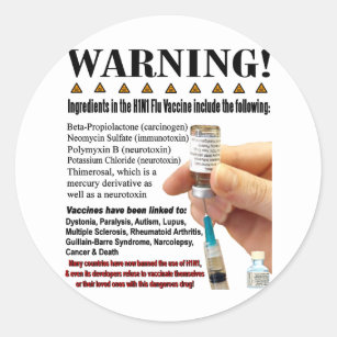 H1N1 Dangers Classic Round Sticker