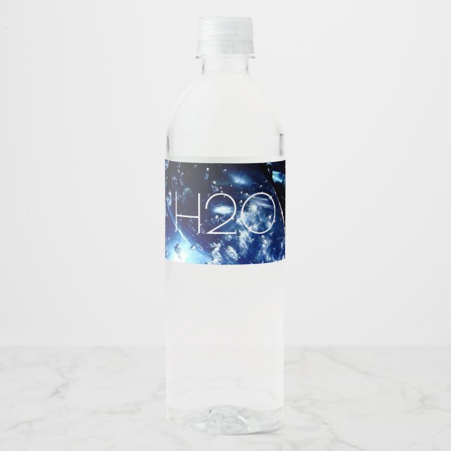 h20 water bottle label (Front)