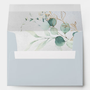 H2 Blue Gum Eucalyptus Return Address DIY Colour Envelope