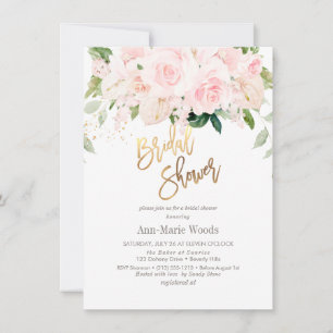H2 Blush Anthuriums Roses Peonies Bridal Shower Invitation