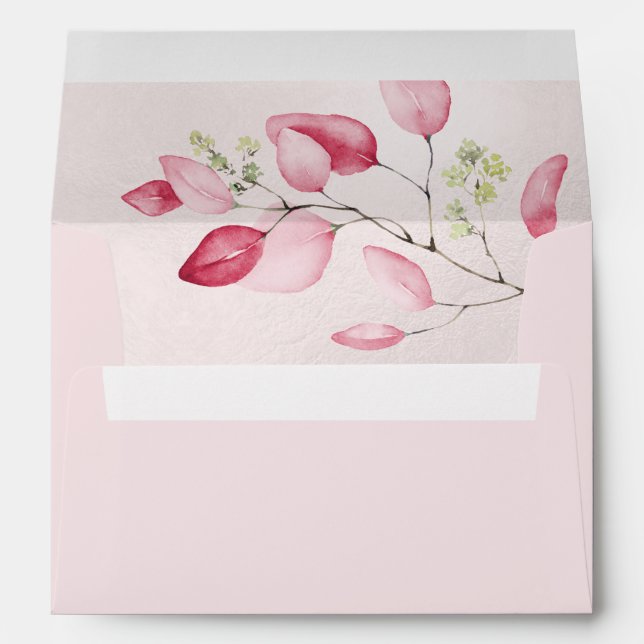 H2 Blush Gum Eucalyptus Return Address DIY Colour Envelope (Back (Bottom))