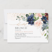 H2 Flowers Blush Navy Burgundy Bridal Brunch