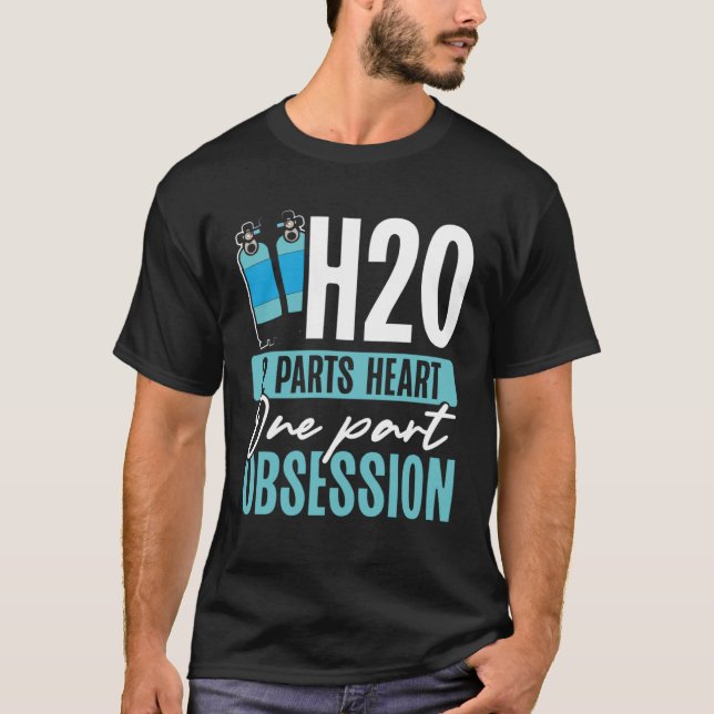 H2o 2 Parts Heart One Part Obsession  Swimming T-Shirt (Front)