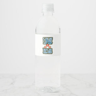 H2O frunny chemistry hydration water Water Bottle Label