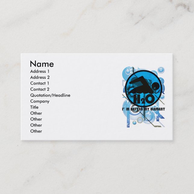 H2O_SWIMMER BUSINESS CARD (Front)