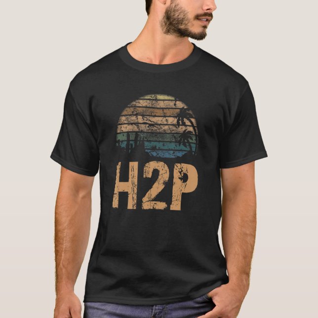 H2P Vintage Sunset Distressed T-Shirt (Front)