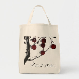 H.A.S. Arts Winter Red Berries Tote Bag