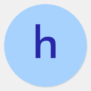 h classic round sticker