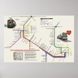 H&F Trolley "Metro" Style Map Poster