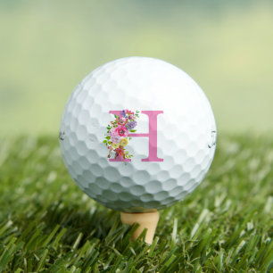 H Floral Golf Balls