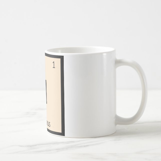 H - Hummus Appetizer Chemistry Periodic Table Coffee Mug (Right)