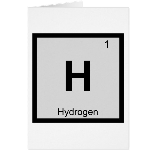 H - Hydrogen Chemistry Periodic Table Symbol (Front)