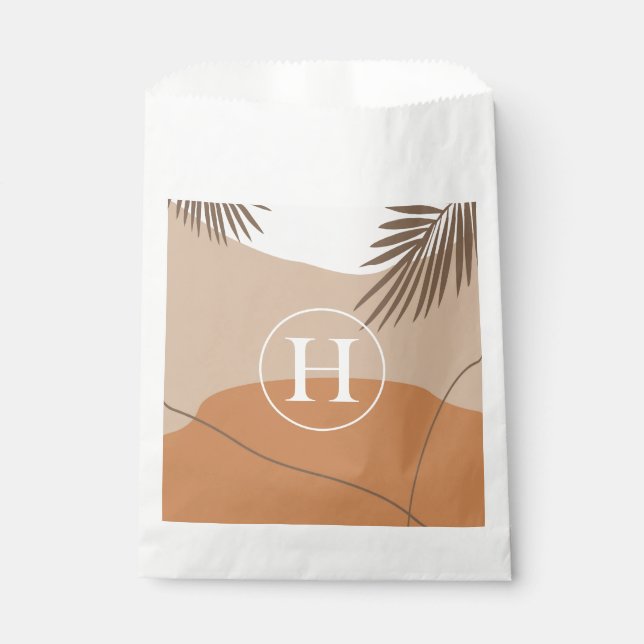 H - Initial Monogram Letter H Abstract Design Favour Bags (Front)