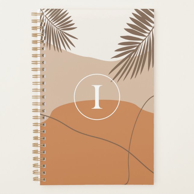 H - Initial Monogram Letter H Abstract Design Planner (Front)