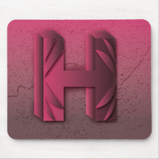 “H” Initial Personalisation Letter Design. Mouse Pad