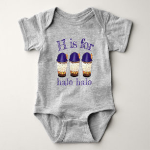 H is for Halo-Halo Haluhalo Filipino Hawaiian Ice Baby Bodysuit
