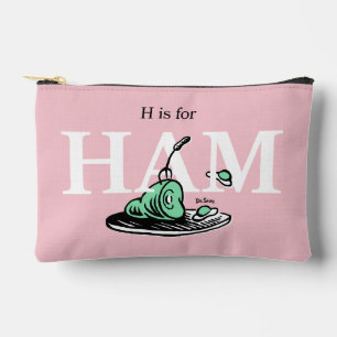 "H is for HAM" Alphabet Design Accessory Pouch