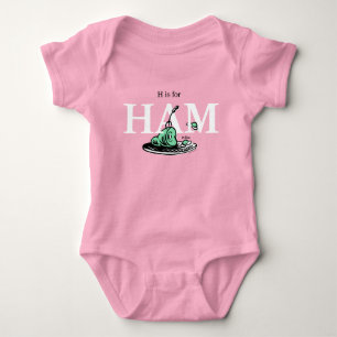 "H is for HAM"   Alphabet Design Baby Bodysuit