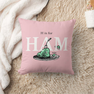 "H is for HAM" Alphabet Design Cushion