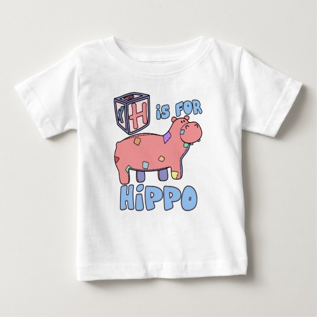 H is for Hippo Baby T-Shirt (Front)