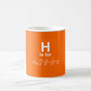 H is for HOLLA Coffee Mug by DEAFinitelySLANG