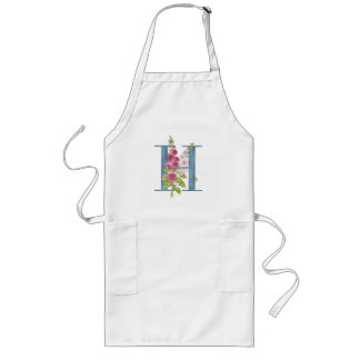 H is for Hollyhocks Long Apron