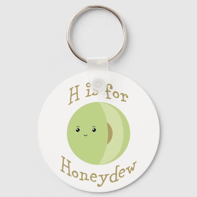 H is for Honeydew Key Ring (Front)