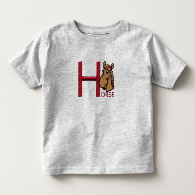 H is for Horse Toddler T-Shirt (Front)