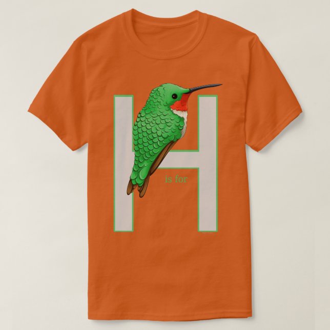 H is for Hummingbird TShirt (Design Front)