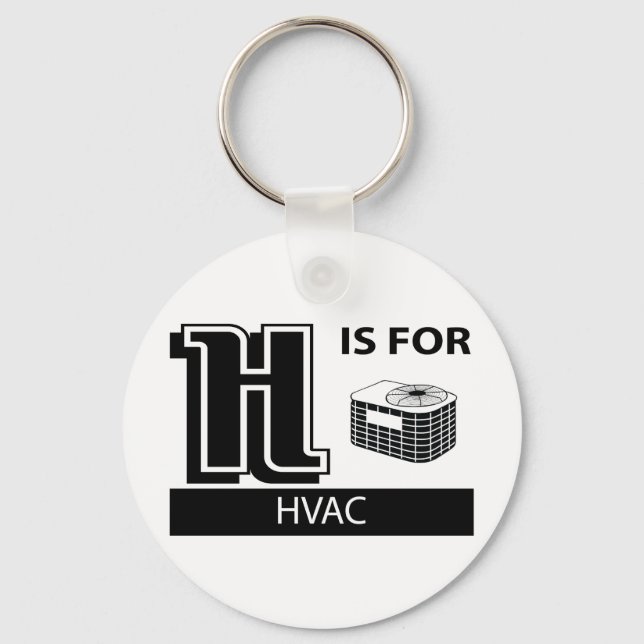 H Is For HVAC Key Ring (Front)