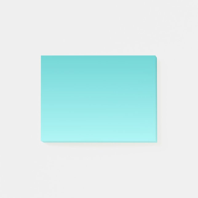 H Linear Gradient - Turquoise to Light Cyan Post-it Notes (Front)