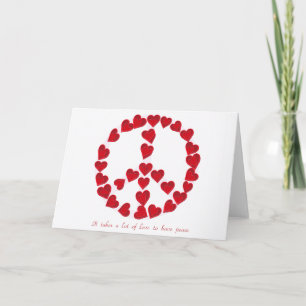 H love peace 1 notecard